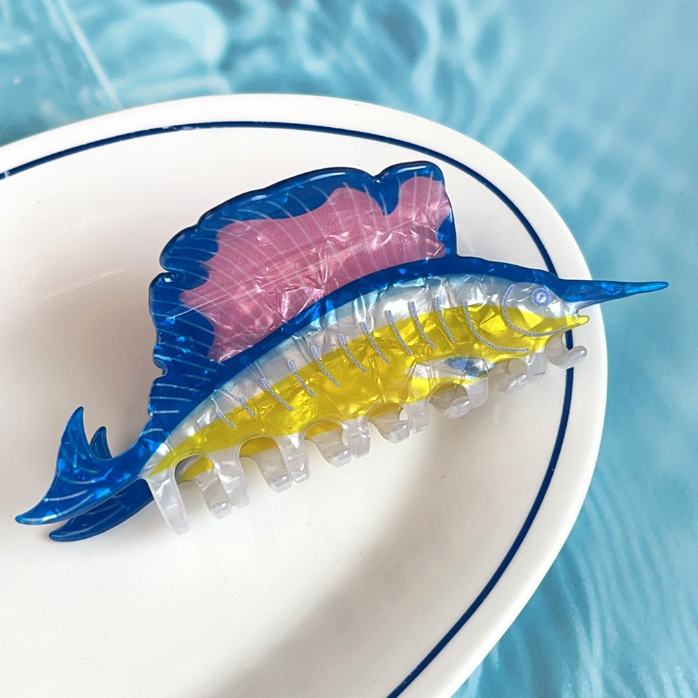 Korean Girls Lifestyle - Sweet Hairpin Ocean Animal Hair Claw