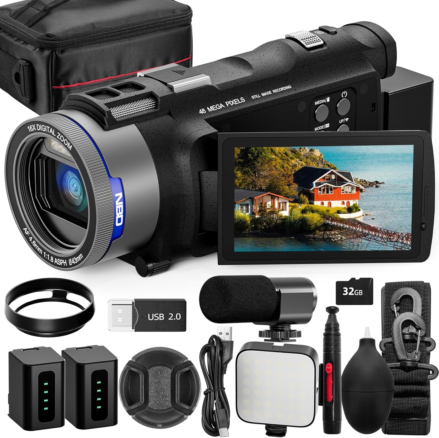 NBD 4K Camcorder Video Camera  - Korean Lifestyle Vlogs 리뷰 및 가격