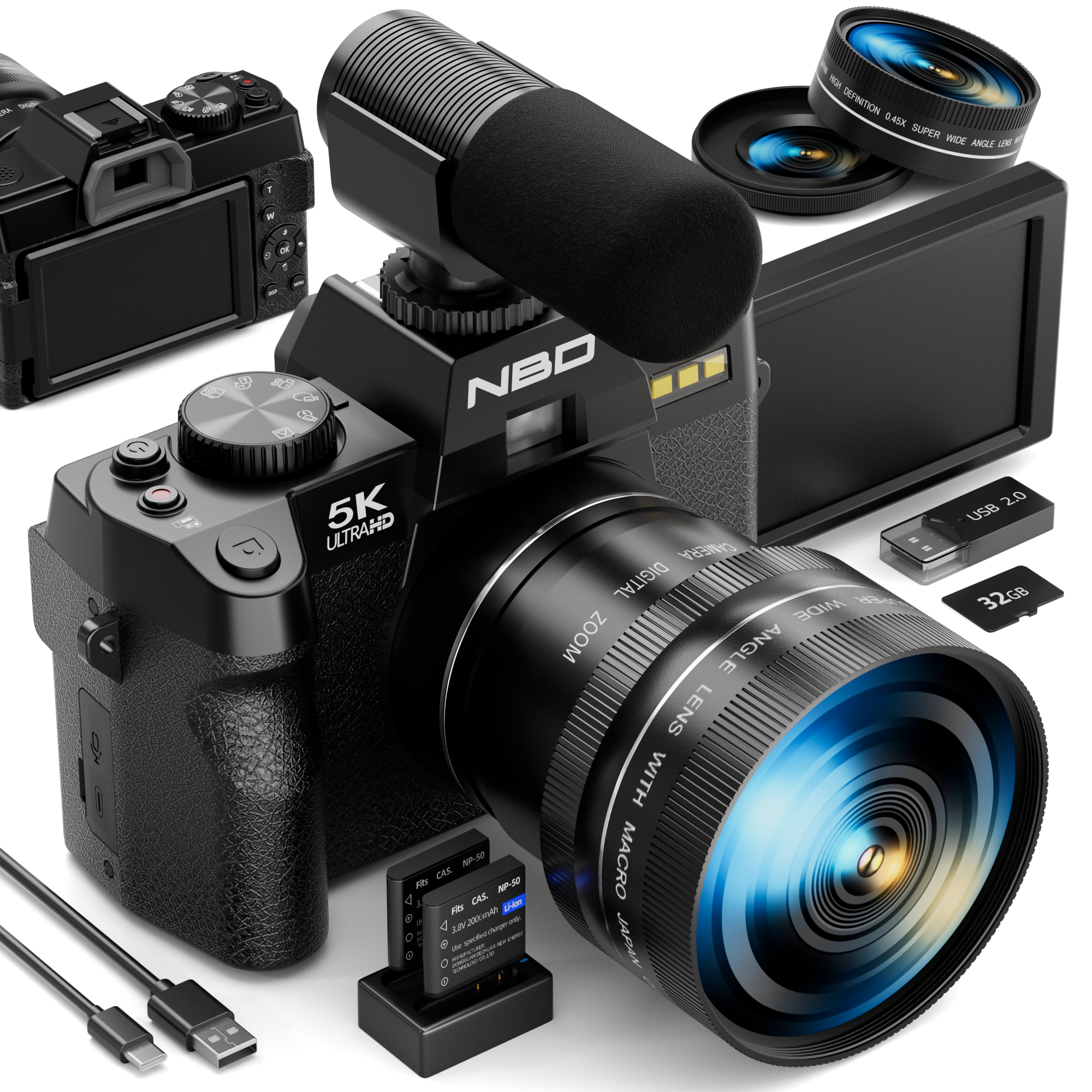 NBD 5K 48MP Digital Cameras fo - Korean Lifestyle Vlogs 리뷰 및 가격