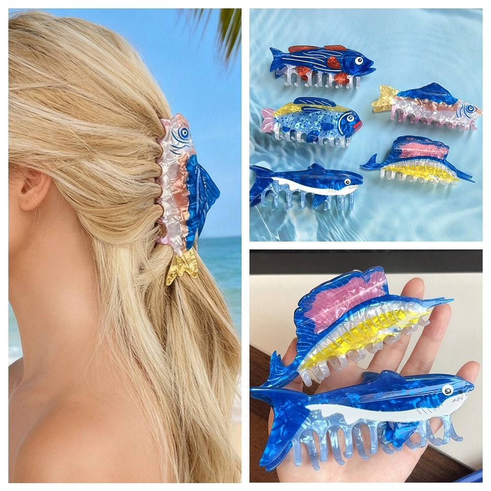 Hairpin Ocean Animal Hair Claw - Korean Girls Lifestyle 리뷰 및 가격